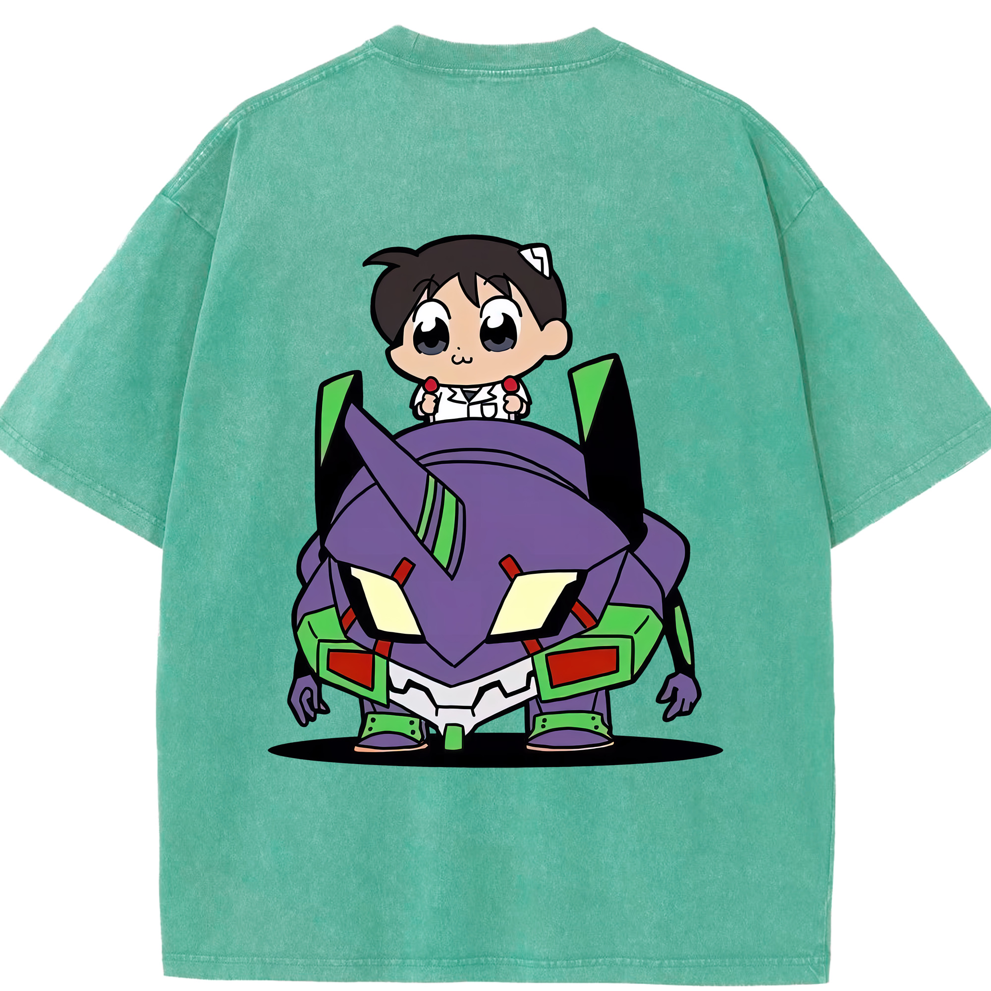 （画像用） EVA 新世紀エヴァンゲリオン 綿100% ヴィンテージ風 半袖Tシャツ（背面プリント）